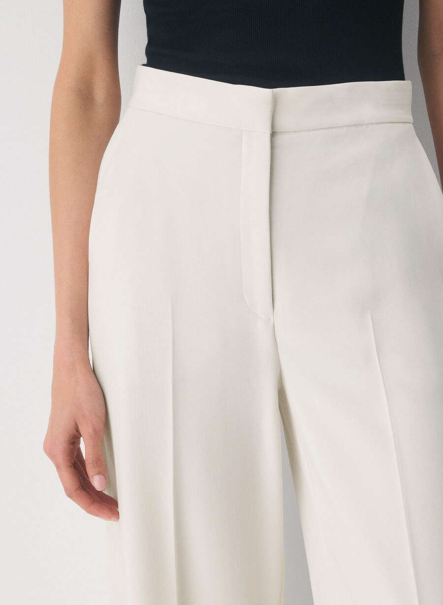 pantaloni leeway - sway crepe vintage white