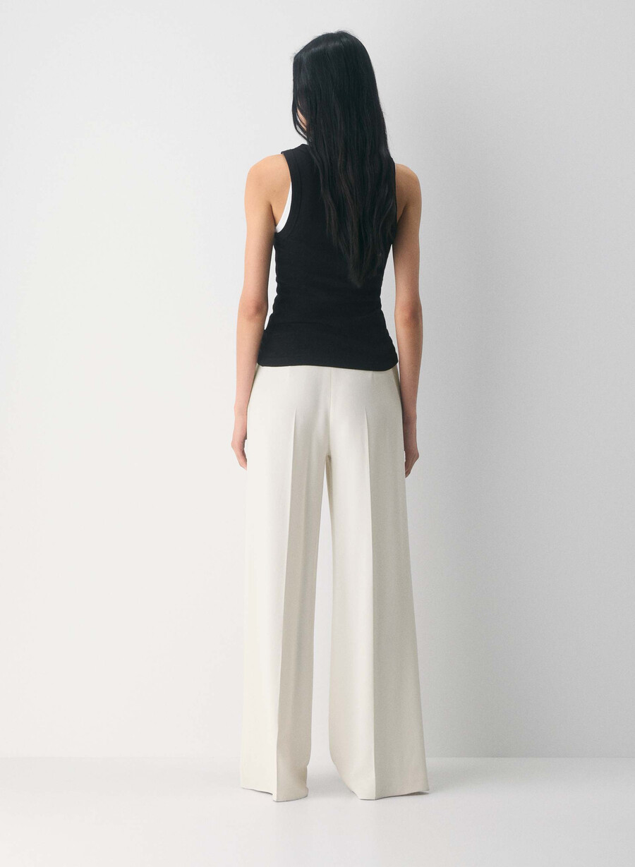 pantaloni leeway - sway crepe vintage white