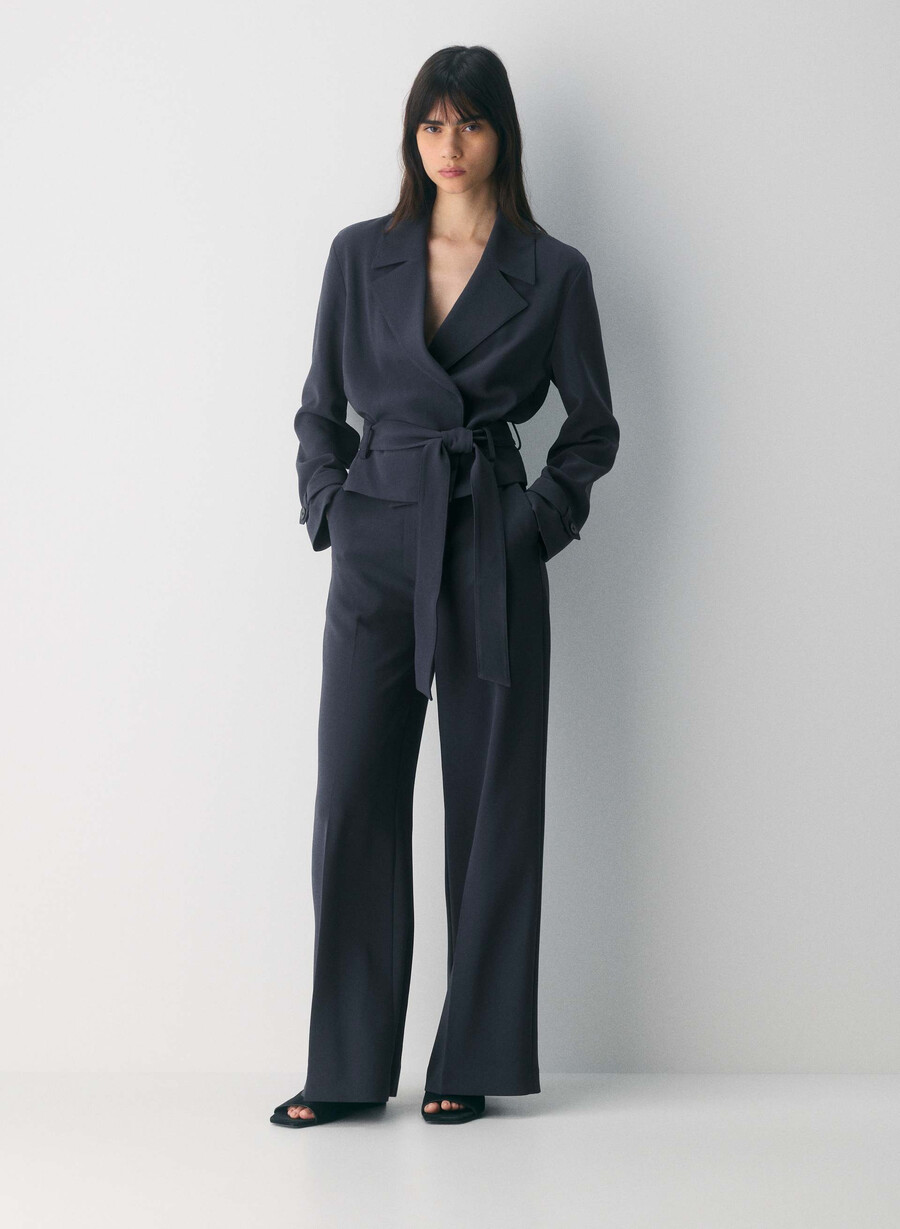 pantaloni leeway - sway crepe dark navy