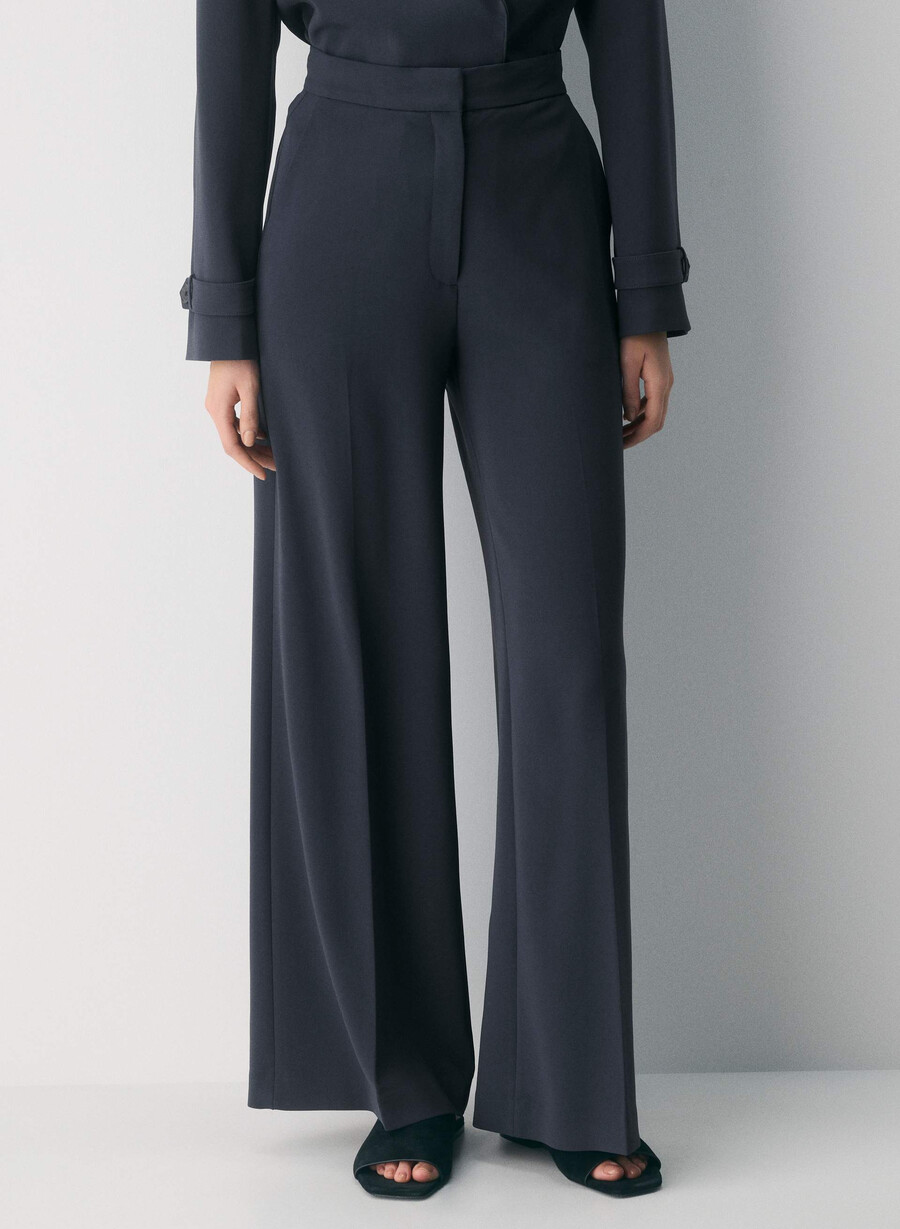 pantaloni leeway - sway crepe dark navy