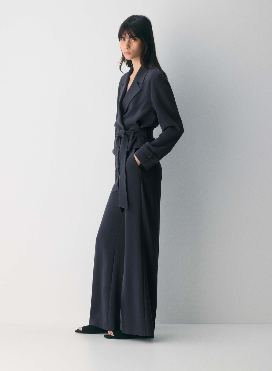 pantaloni leeway - sway crepe dark navy