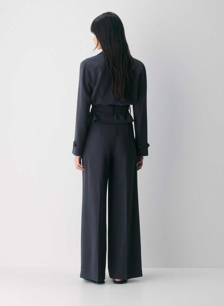 pantaloni leeway - sway crepe dark navy