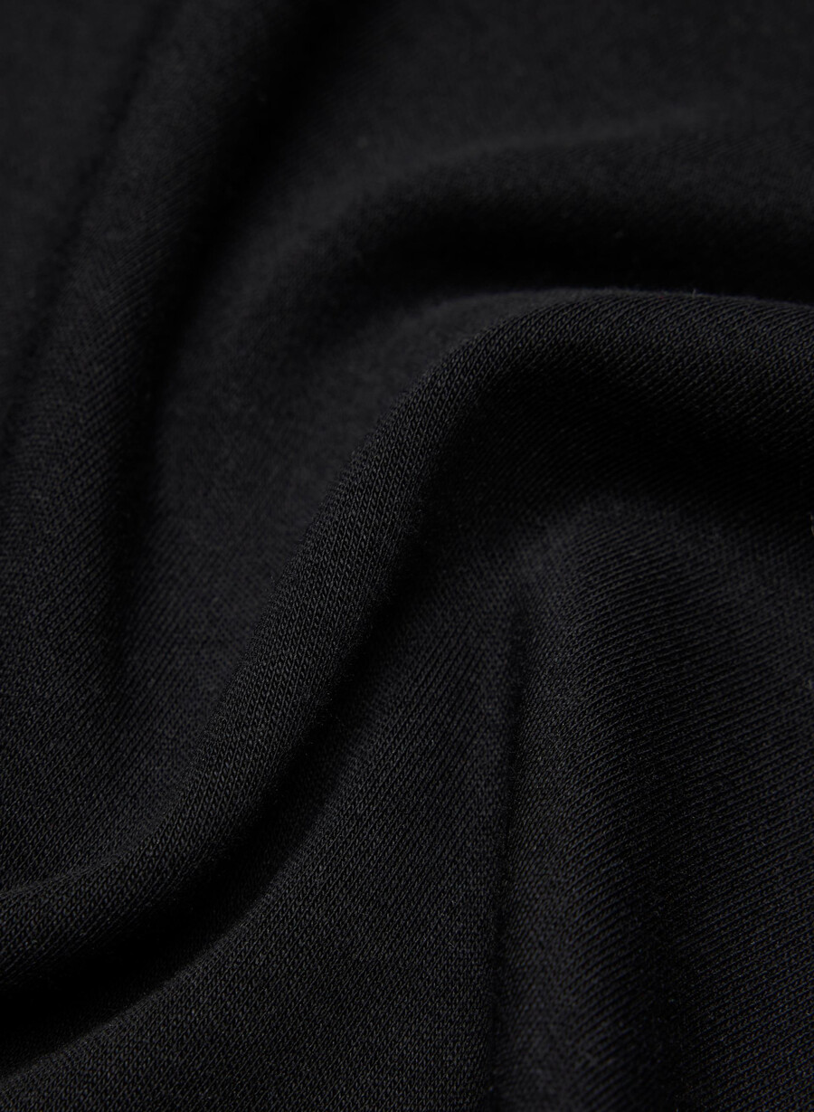t-shirt funzionale in cotone interlock nera