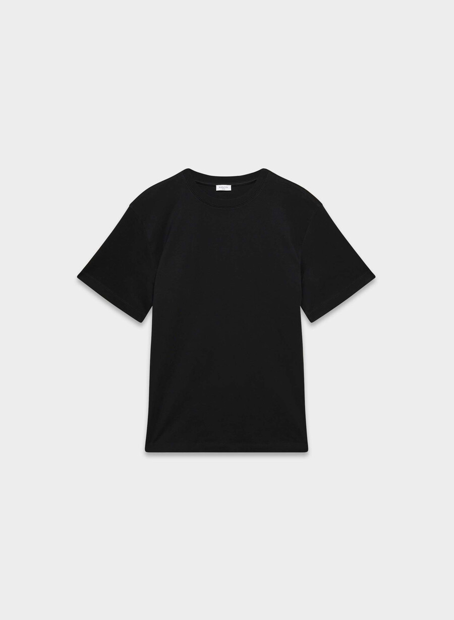 t-shirt pegasus in cotone interlock nera