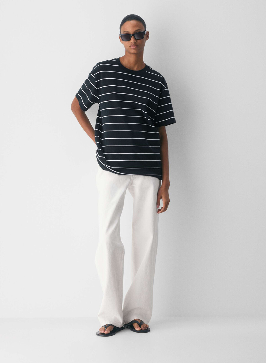 t-shirt pegasus in cotone interlock dark navywhit