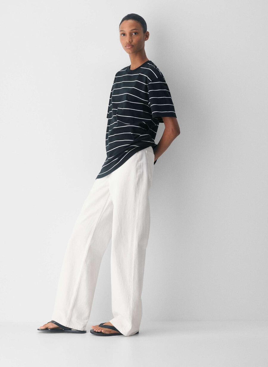 t-shirt pegasus in cotone interlock dark navywhit