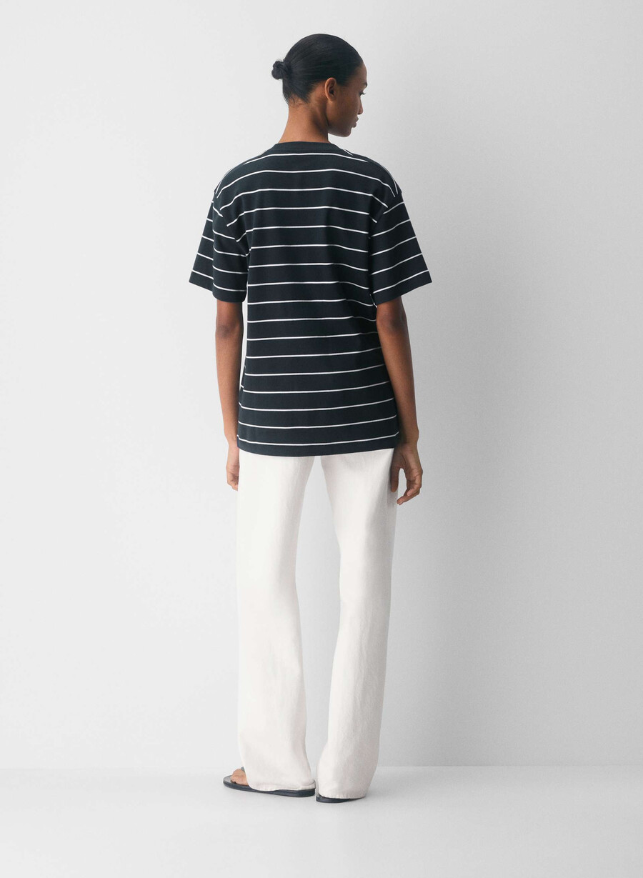t-shirt pegasus in cotone interlock dark navywhit