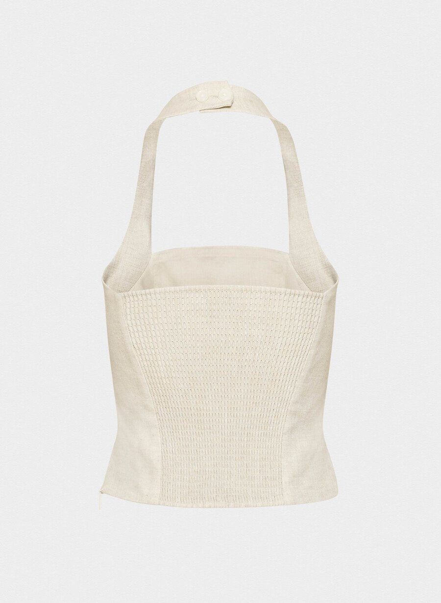 top in lino whisper naturale ecru