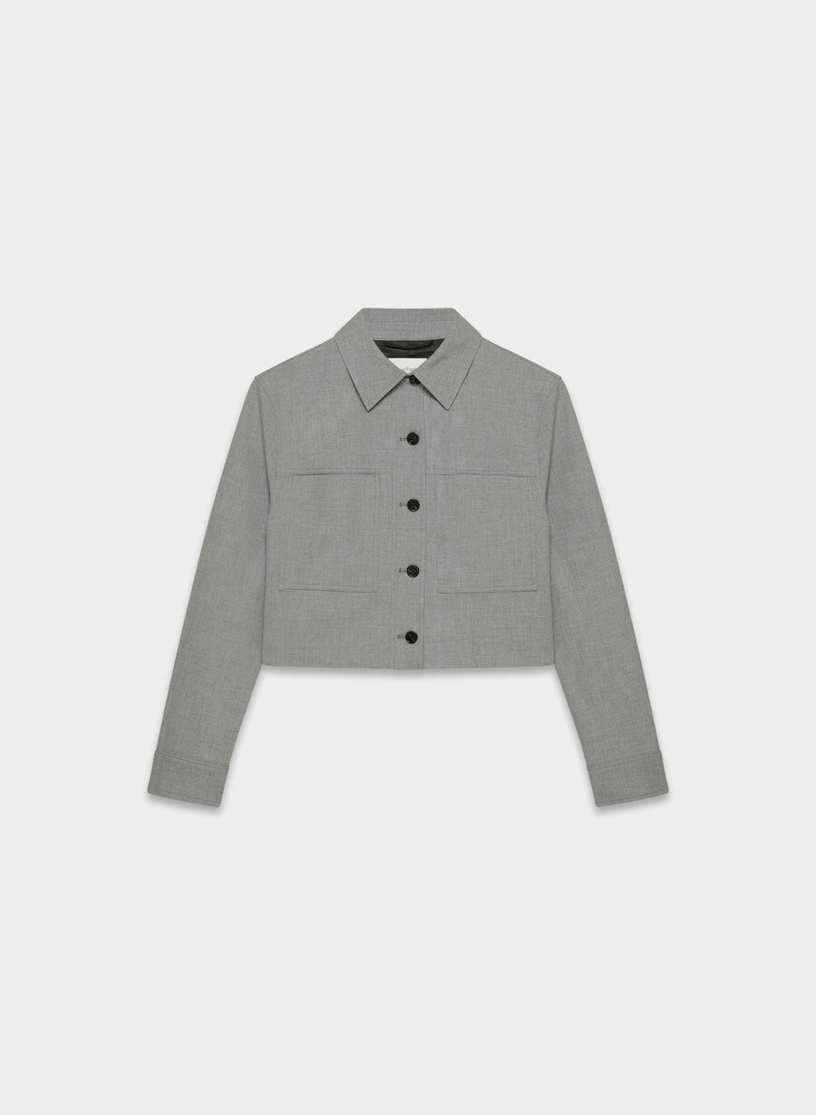 giacca corta piccola - ressential light heather dark grey