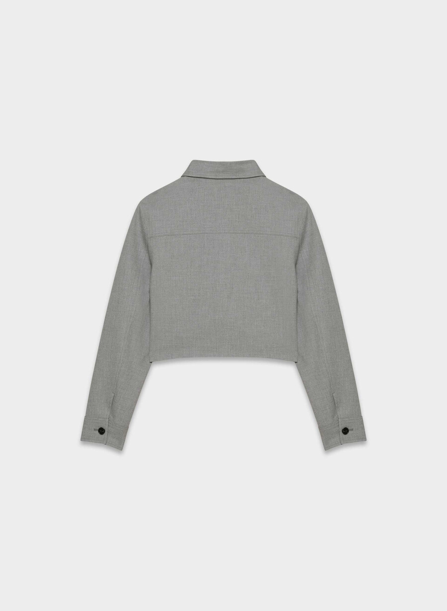 giacca corta piccola - ressential light heather dark grey