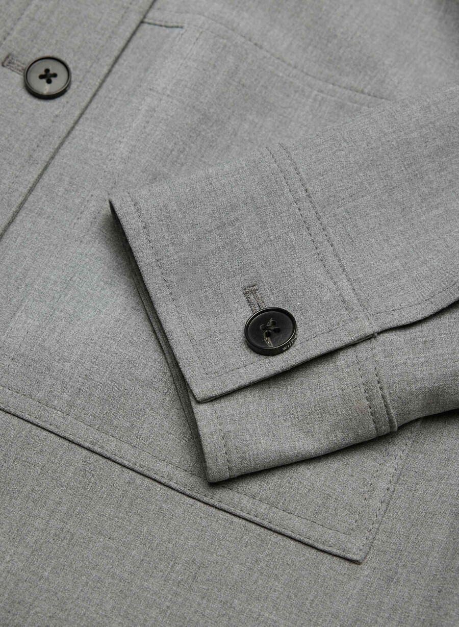 giacca corta piccola - ressential light heather dark grey