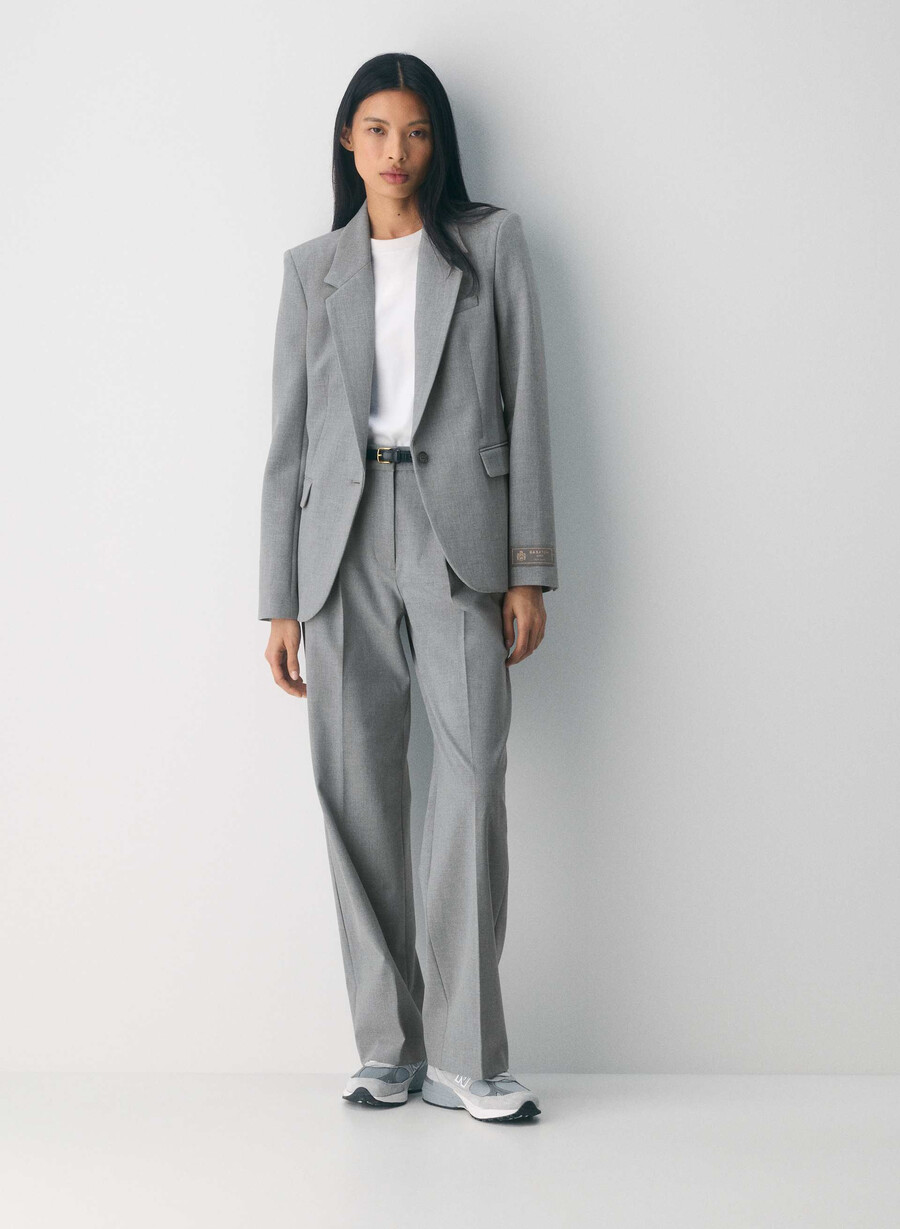 the effortless pant - ressential light heather dark grey