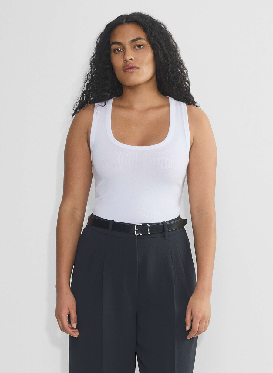 the effortless pant curve-fit cropped - crepette dark navy