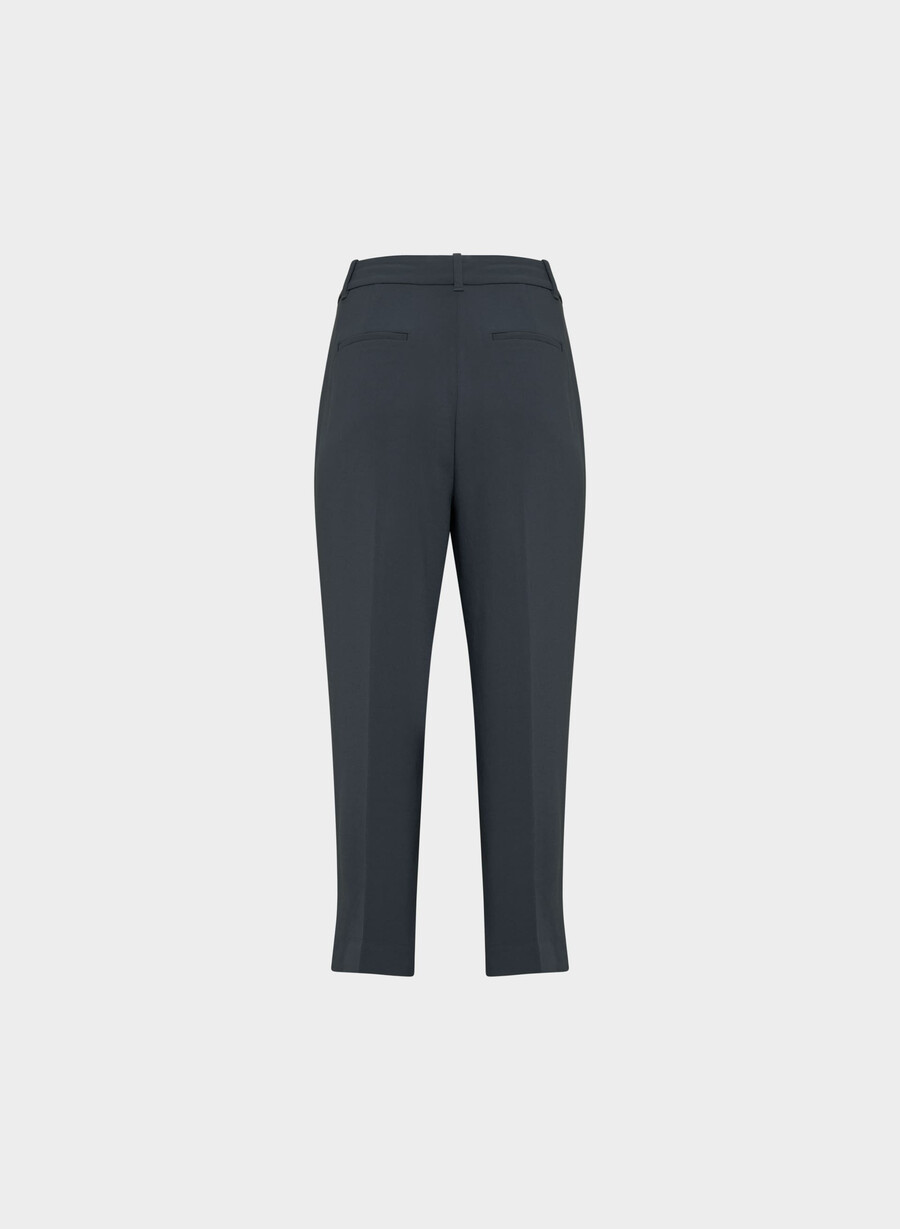 the effortless pant curve-fit cropped - crepette dark navy