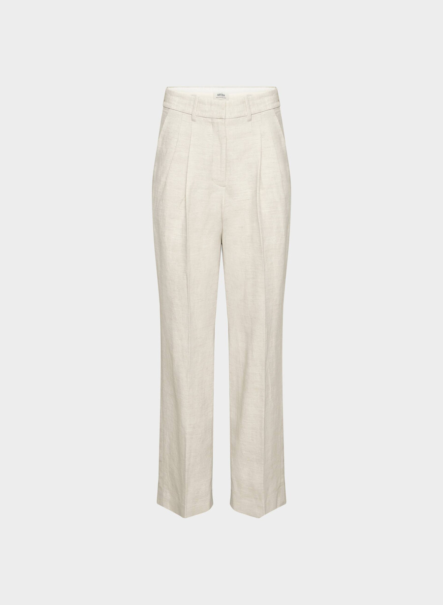 the effortless pant curve-fit - cruiselinen natural ecru
