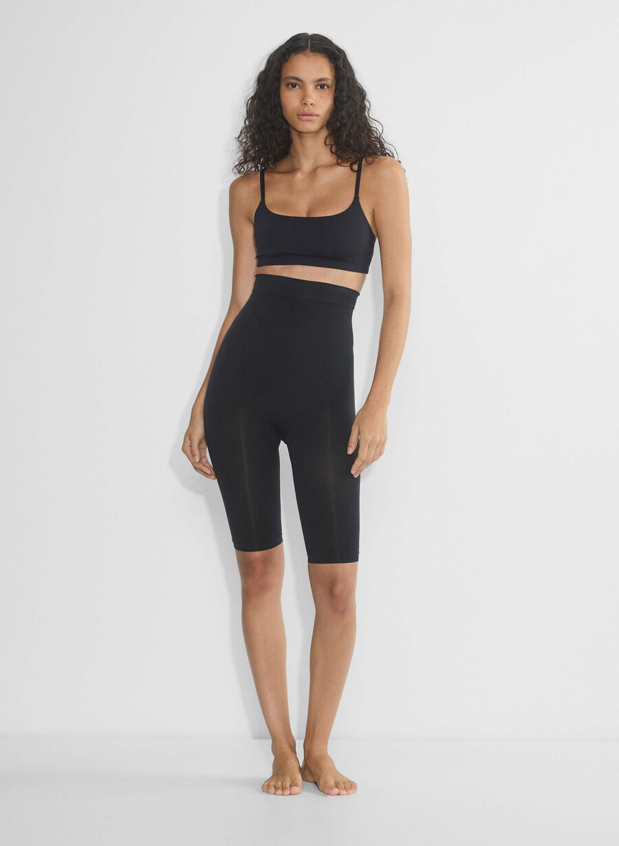 shapeenhance pantaloncini senza cuciture a vita alta sabbia