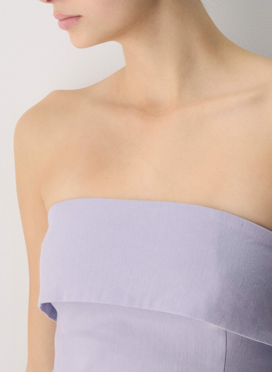 element top in lino wildflower lilla