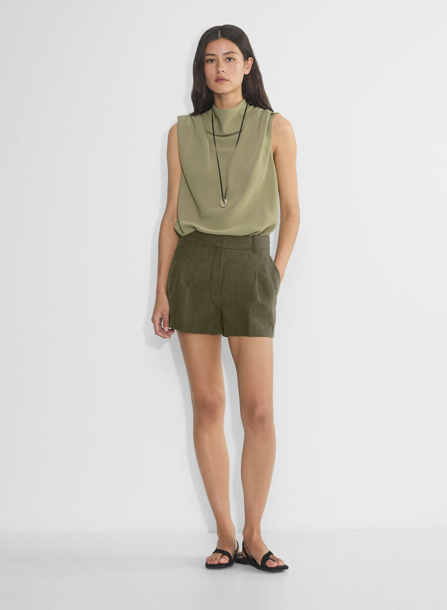 the effortless short mini - cruiselinen dark olive
