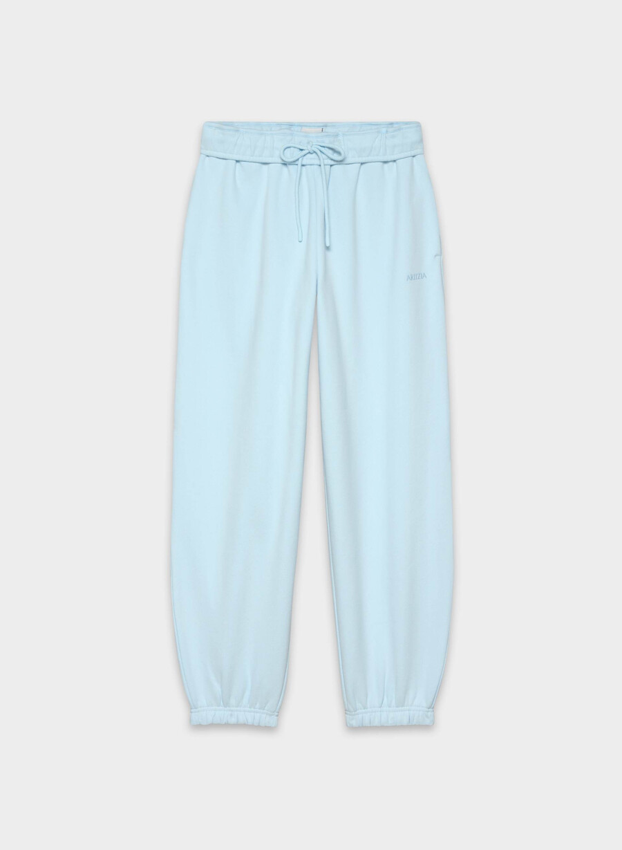 pantaloni da jogging larghi e ripiegabili in felpa cozy sweatfleece villa blue