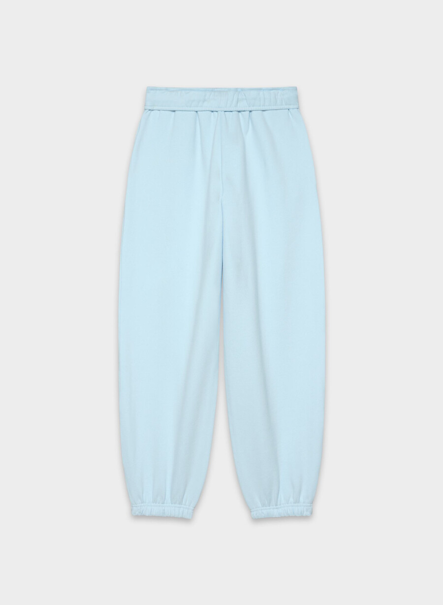 pantaloni da jogging larghi e ripiegabili in felpa cozy sweatfleece villa blue