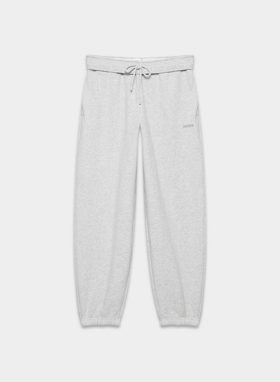pantaloni da jogging larghi e ripiegabili in pile cozy sweatfleece heather chrome