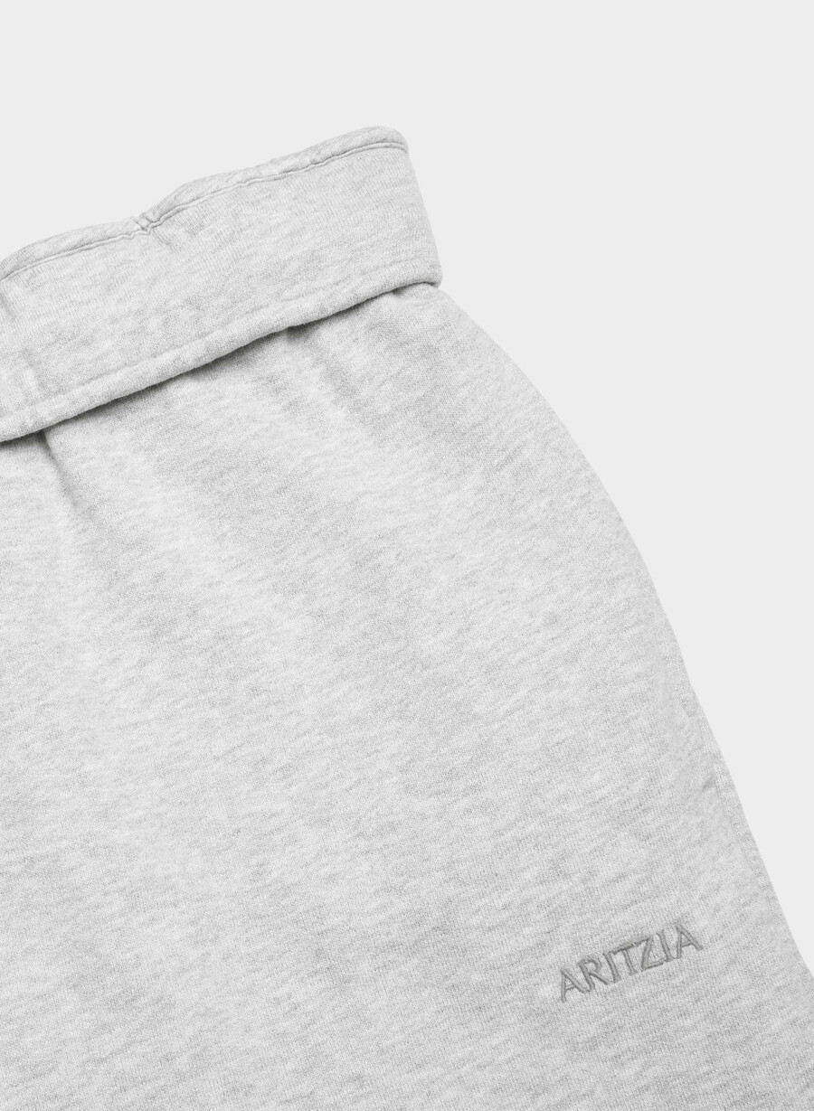 pantaloni da jogging larghi e ripiegabili in pile cozy sweatfleece heather chrome