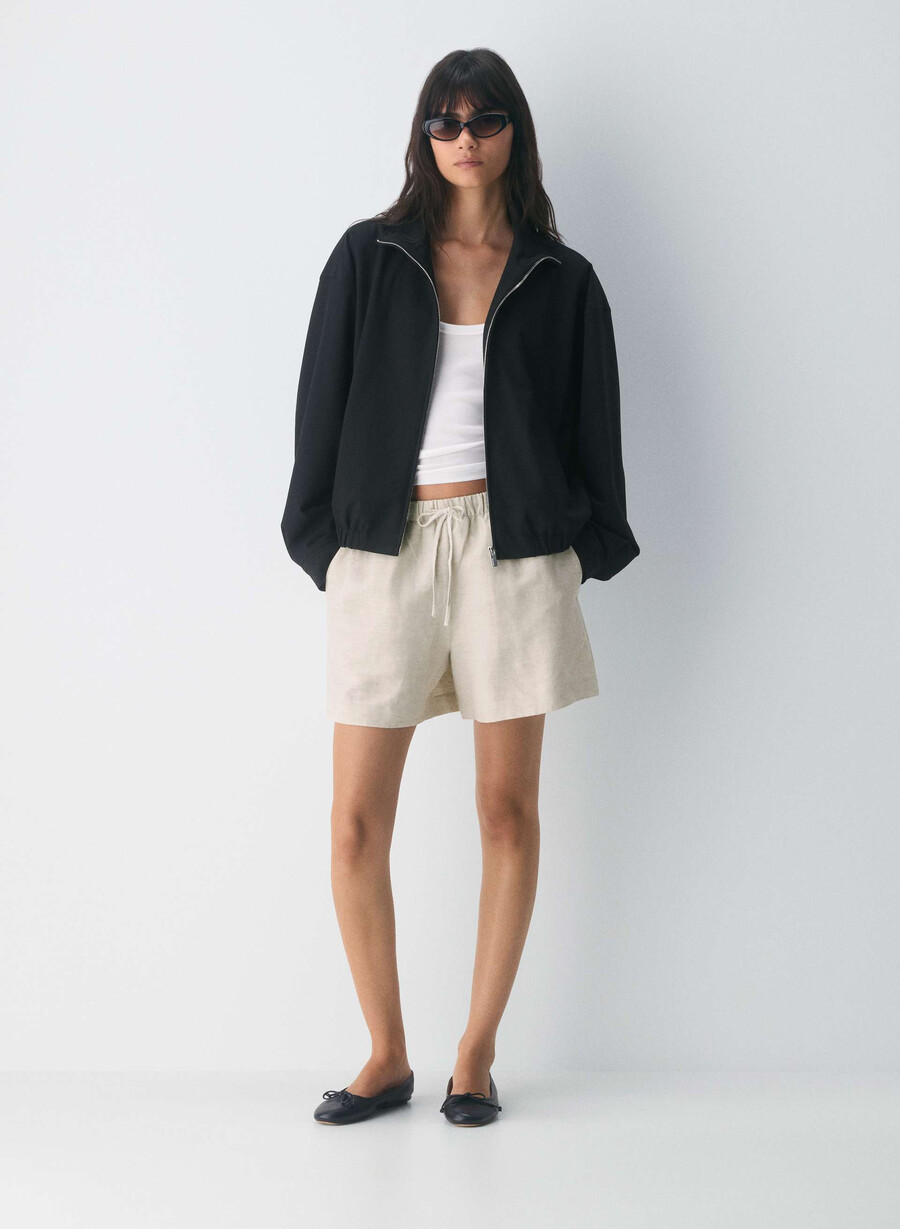 the lodge short mid-thigh - cruiselinen ecru non tinto