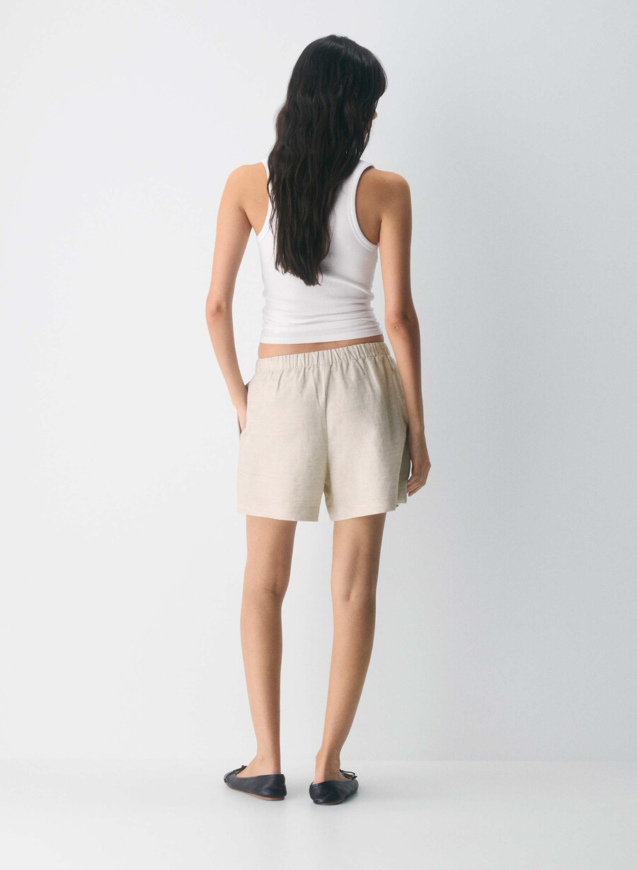 the lodge short mid-thigh - cruiselinen ecru non tinto