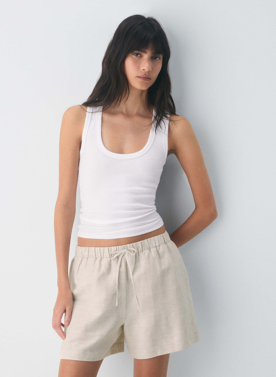 the lodge short mid-thigh - cruiselinen ecru non tinto