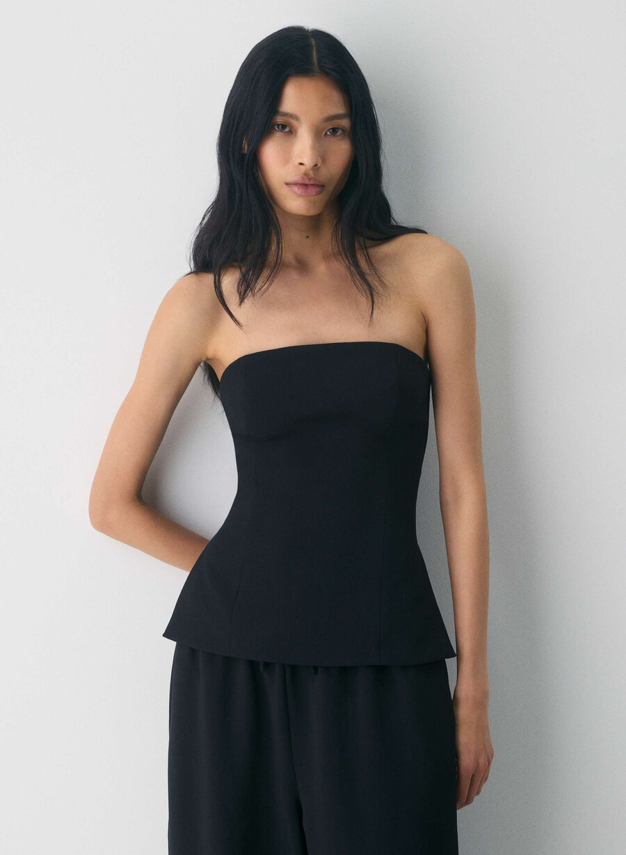 posh tube top - crepette nero