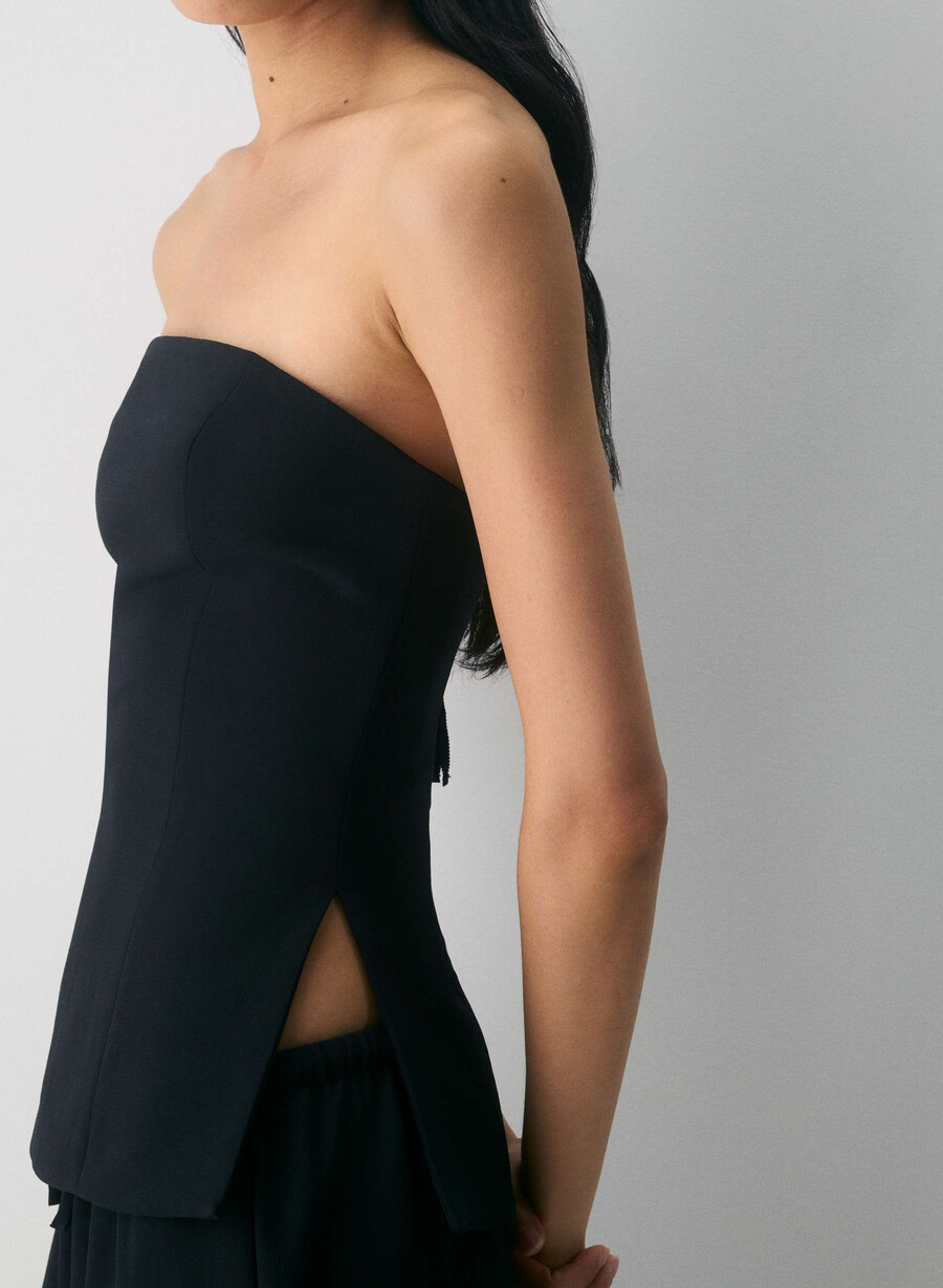 posh tube top - crepette nero