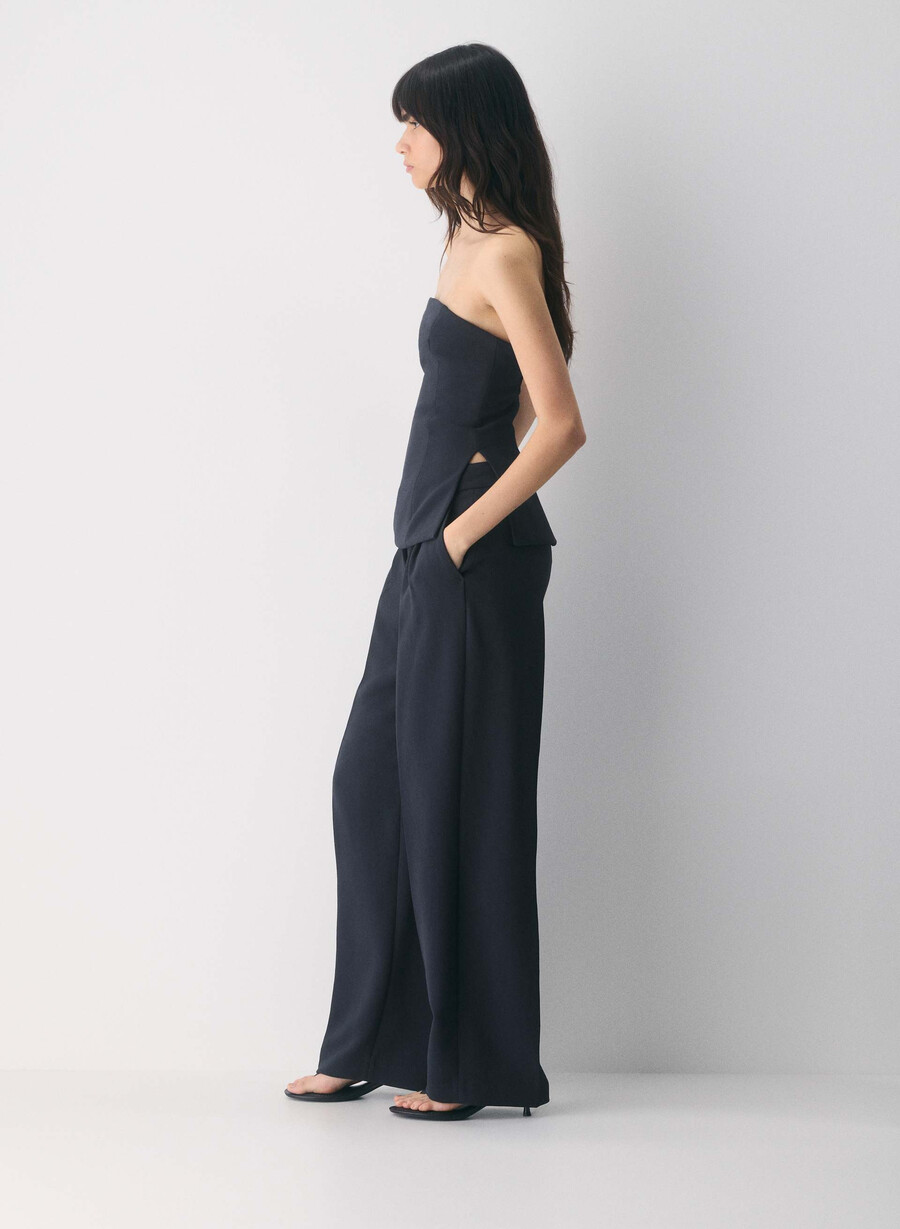 posh tube top - crepette folio brown