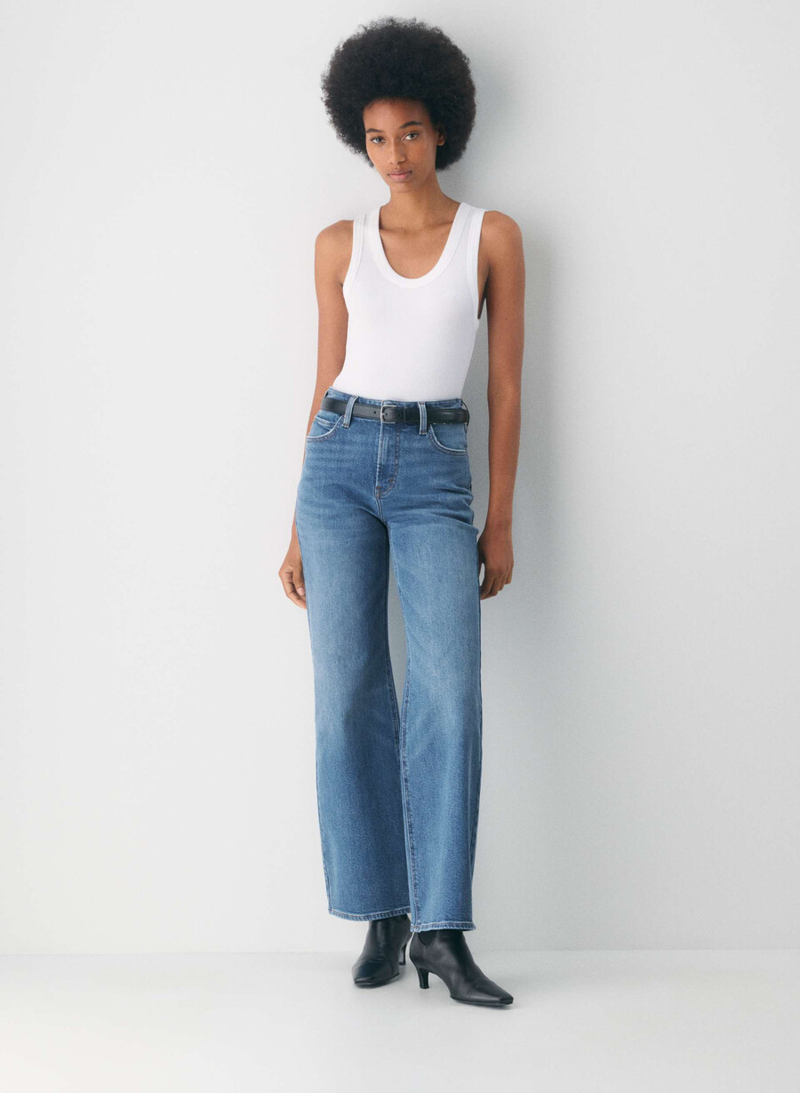 denim forum jeans larghi a vita alta strappati negli anni 90 5 anni kiss n tell bl