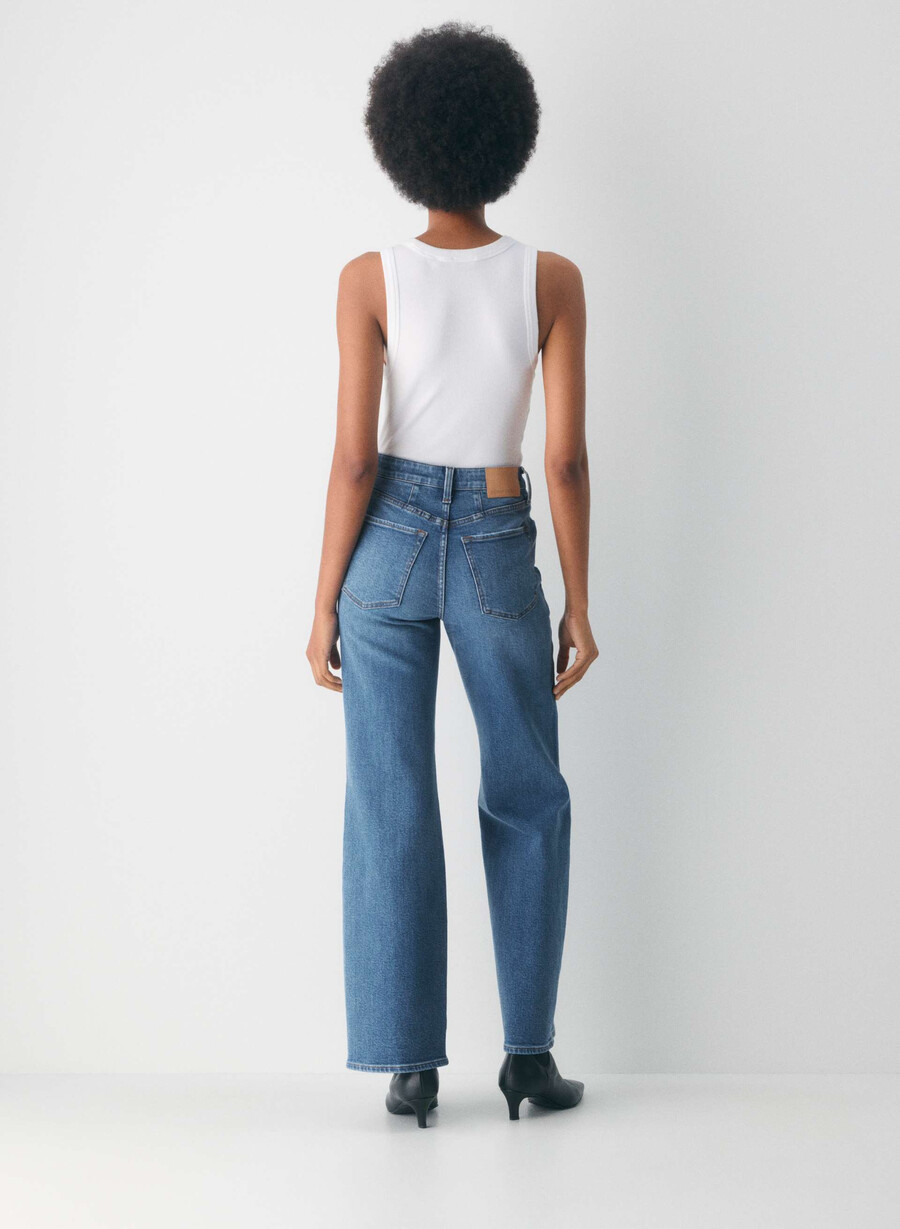 denim forum jeans larghi a vita alta strappati negli anni 90 5 anni kiss n tell bl