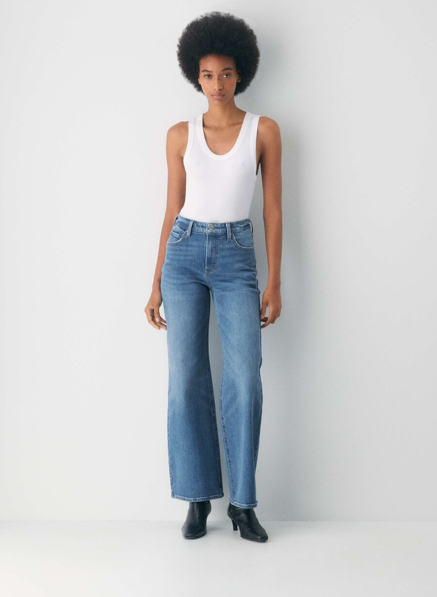denim forum jeans larghi a vita alta strappati negli anni 90 5 anni kiss n tell bl