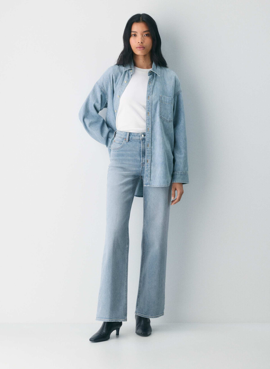 denim forum jeans larghi a vita alta strappati negli anni 90 7 anni bleu taboo