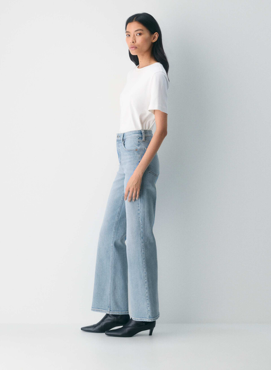 denim forum jeans larghi a vita alta strappati negli anni 90 7 anni bleu taboo