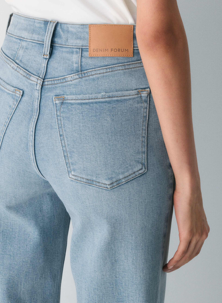 denim forum jeans larghi a vita alta strappati negli anni 90 7 anni bleu taboo
