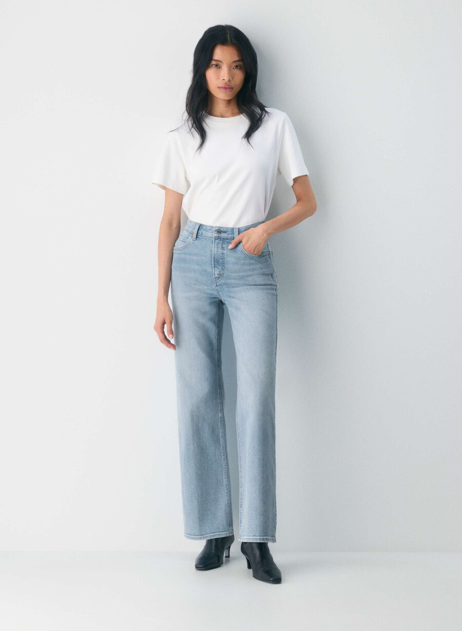 denim forum jeans larghi a vita alta strappati negli anni 90 7 anni bleu taboo