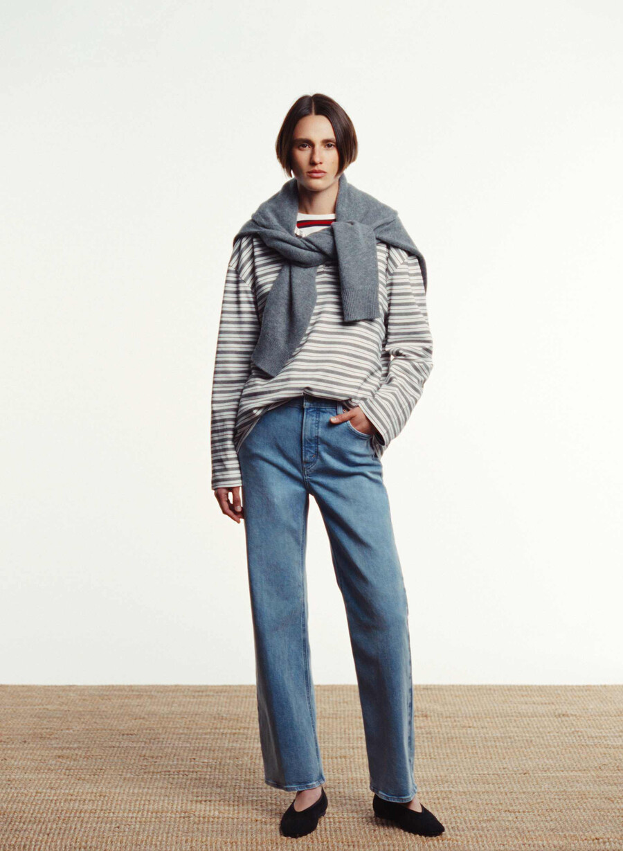 denim forum jeans larghi a vita alta strappati negli anni 90 7 anni bleu taboo