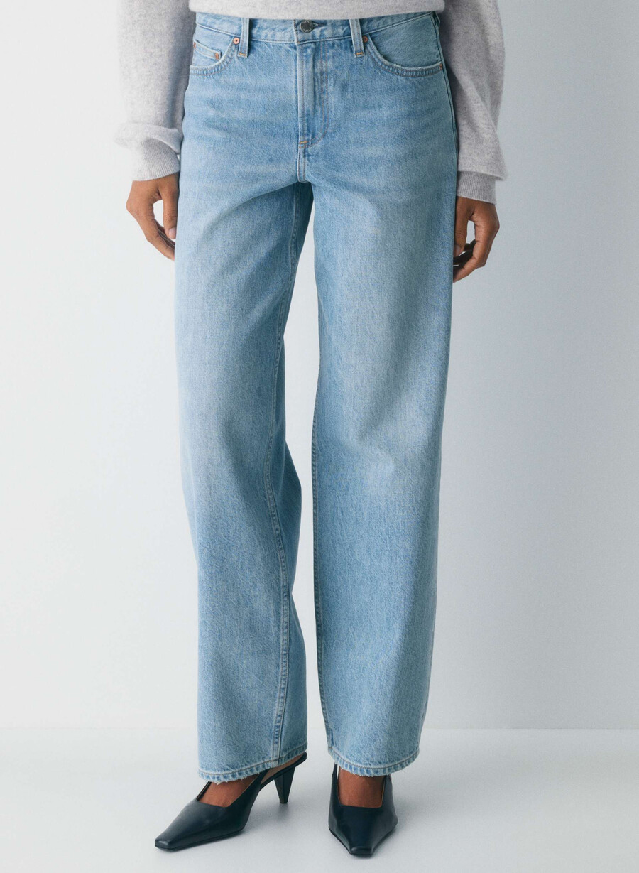 denim forum jeans vintage anni 90 a vita bassa e affusolati 7 anni bleu taboo