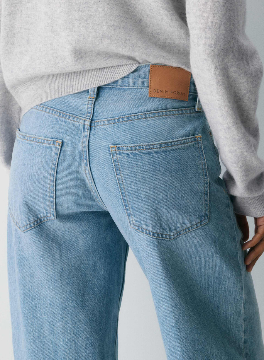 denim forum jeans vintage anni 90 a vita bassa e affusolati 7 anni bleu taboo