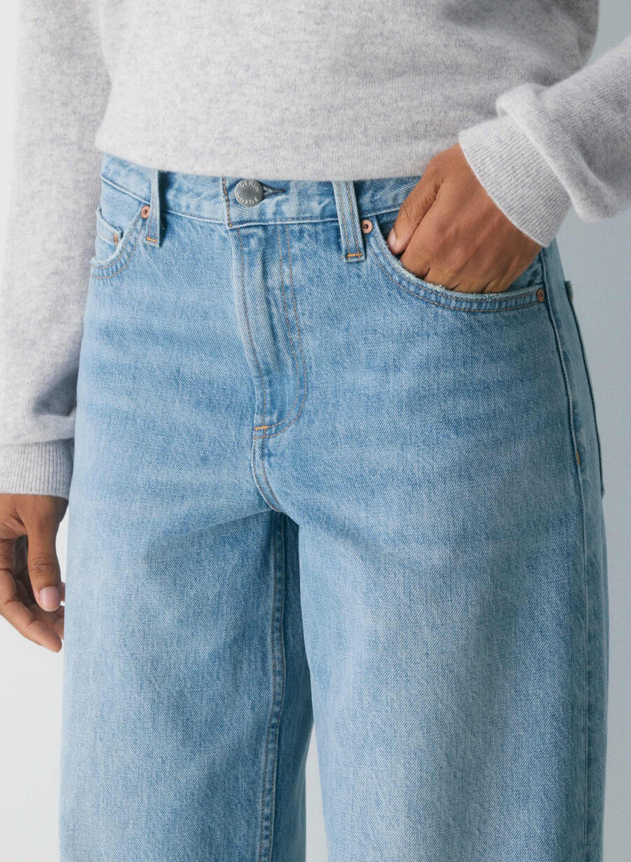 denim forum jeans vintage anni 90 a vita bassa e affusolati 7 anni bleu taboo