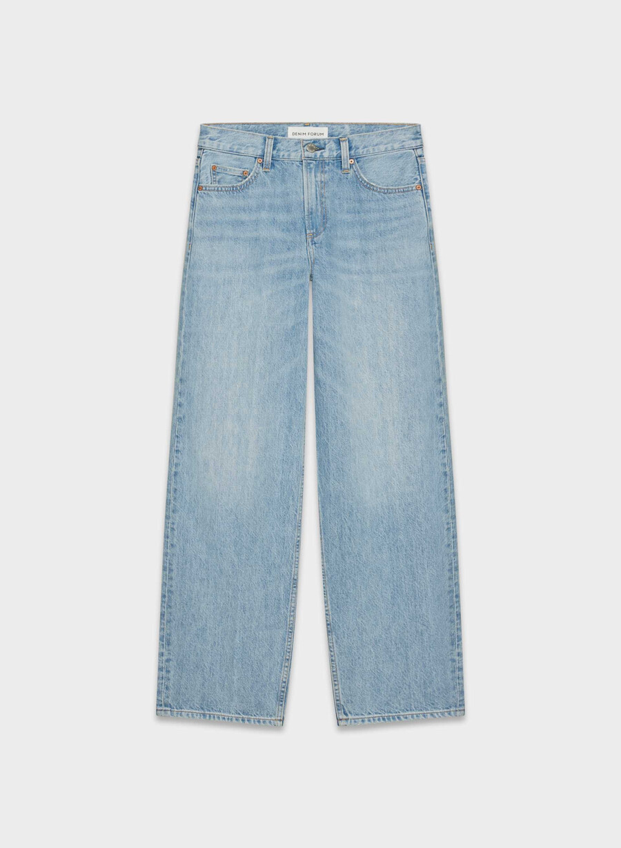 denim forum jeans vintage anni 90 a vita bassa e affusolati 7 anni bleu taboo