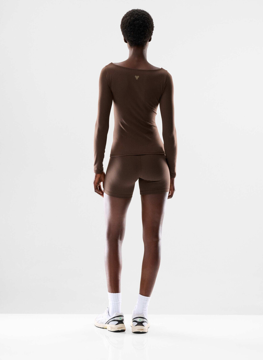 butter cheeky infinite hi-rise 5 short ricco marrone mocha