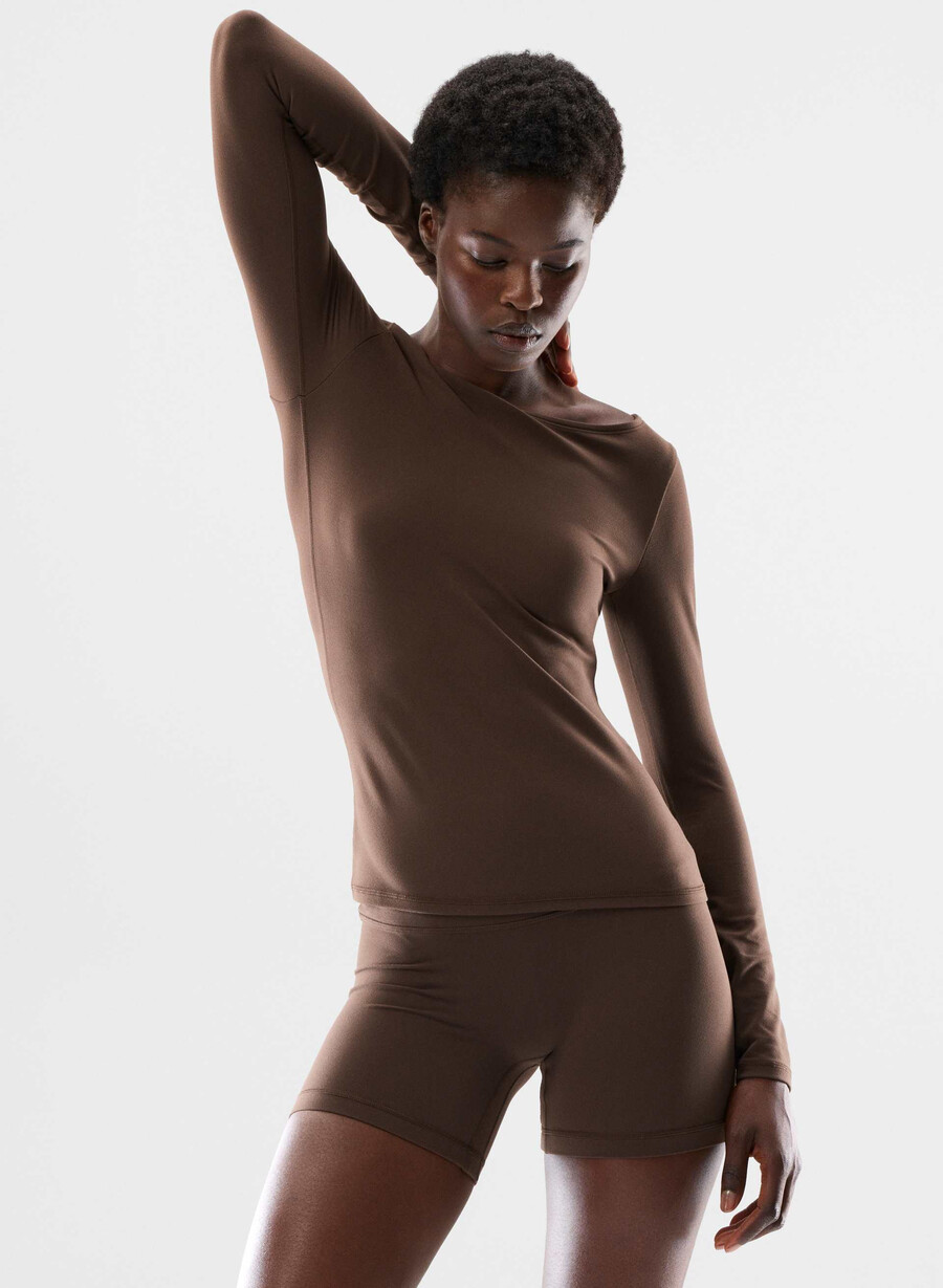 butter cheeky infinite hi-rise 5 short ricco marrone mocha