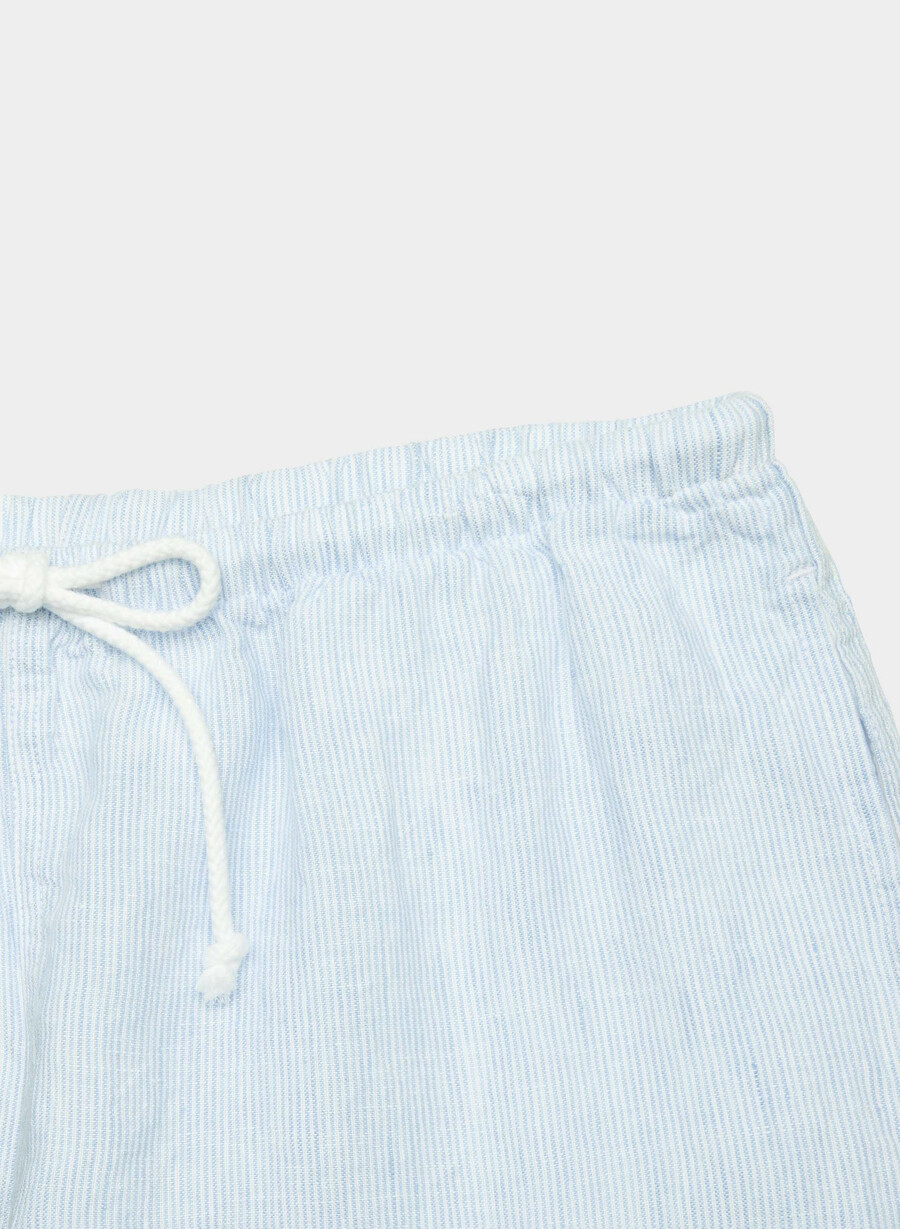 pantaloni charleston in lino ingd strp w crnfl b