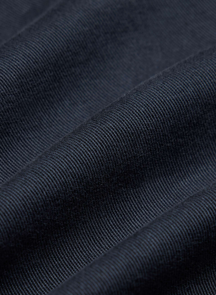 pantaloni chino a carota a vita media lavati navy notte scura