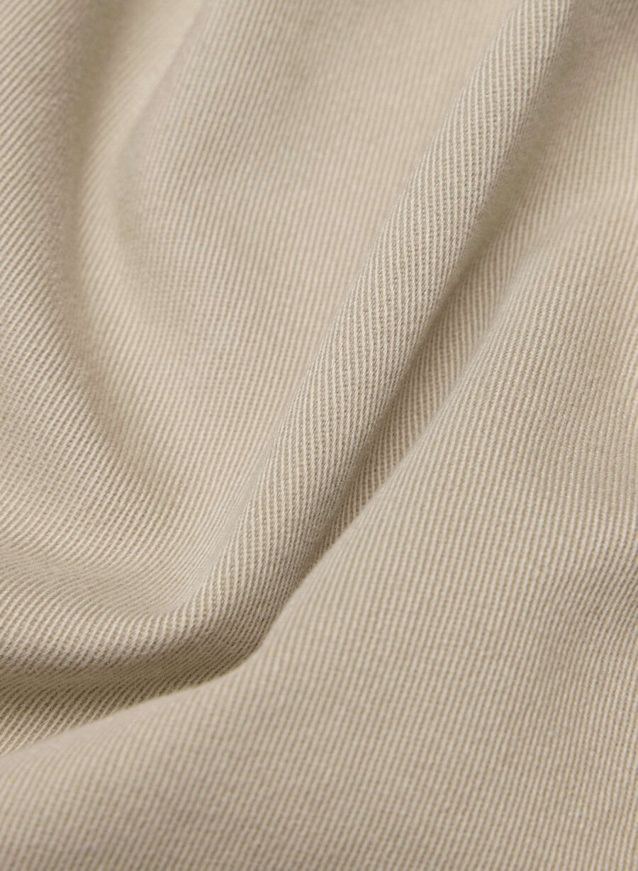 pantaloni chino a carota a vita media washed tundra taupe