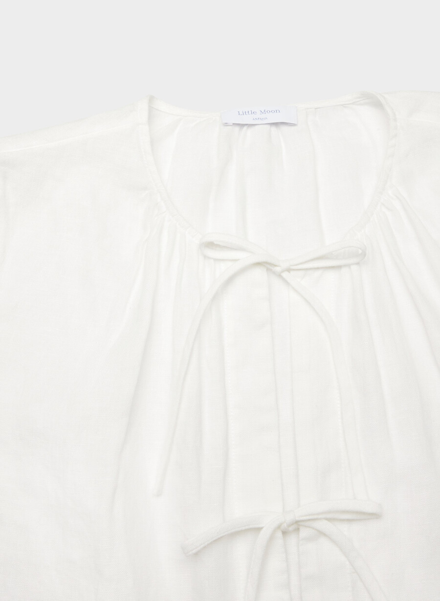 blusa in lino tybee bianca